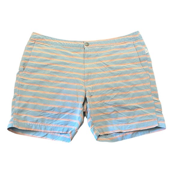 Onia The Calder Gray Multi Stripe Striped Swim Trunks Shorts 38 Lined‎ Pockets - Picture 1 of 7
